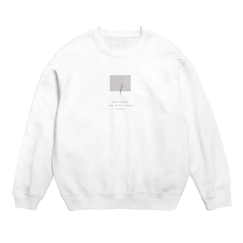 rilybiiのPeach Tulip × lavender blueberry milk tea Crew Neck Sweatshirt