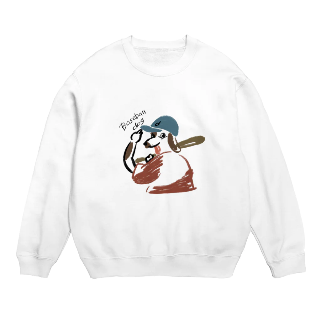 デミの野球少年DOG Crew Neck Sweatshirt