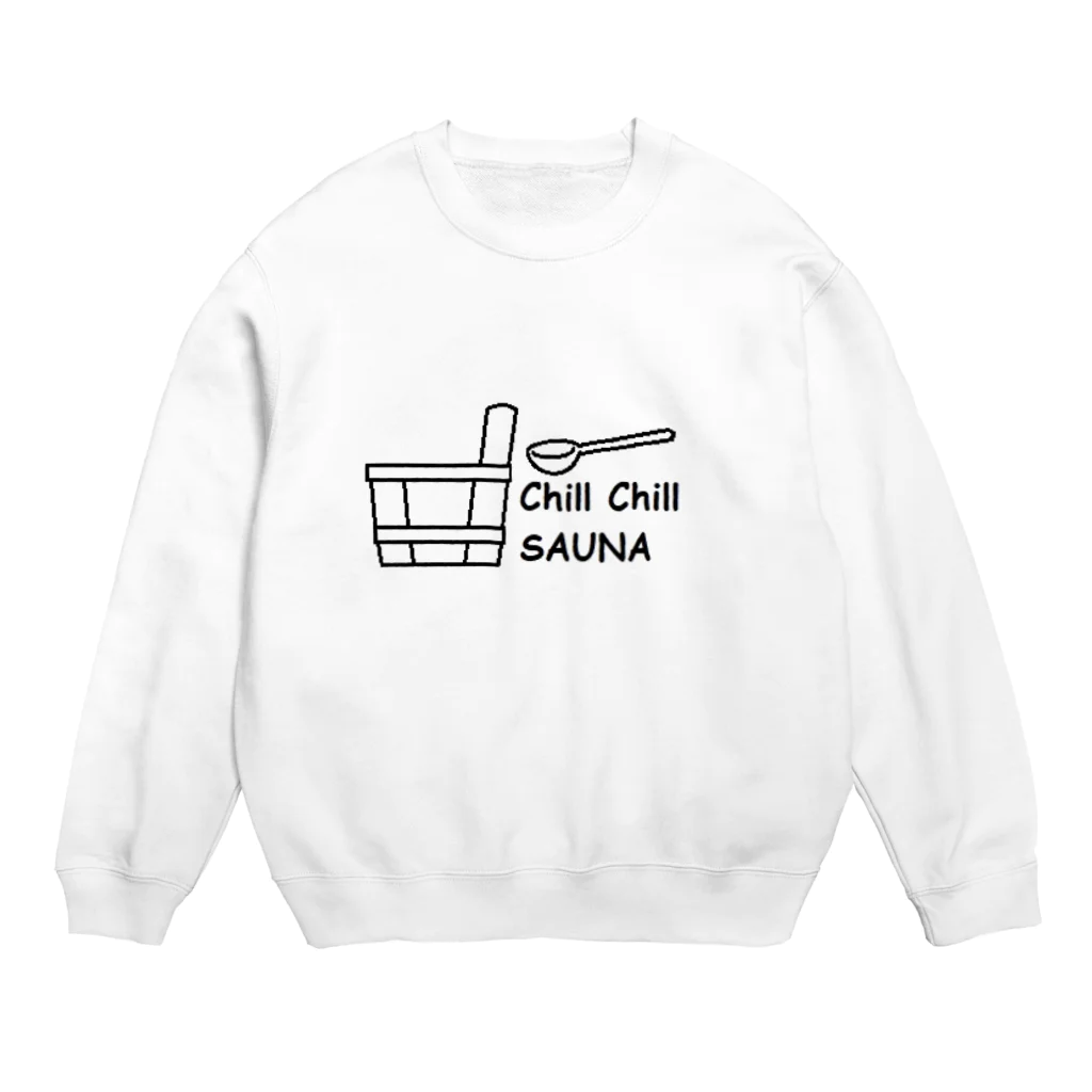 aki85dayonのChill Chill SAUNA グッズ Crew Neck Sweatshirt