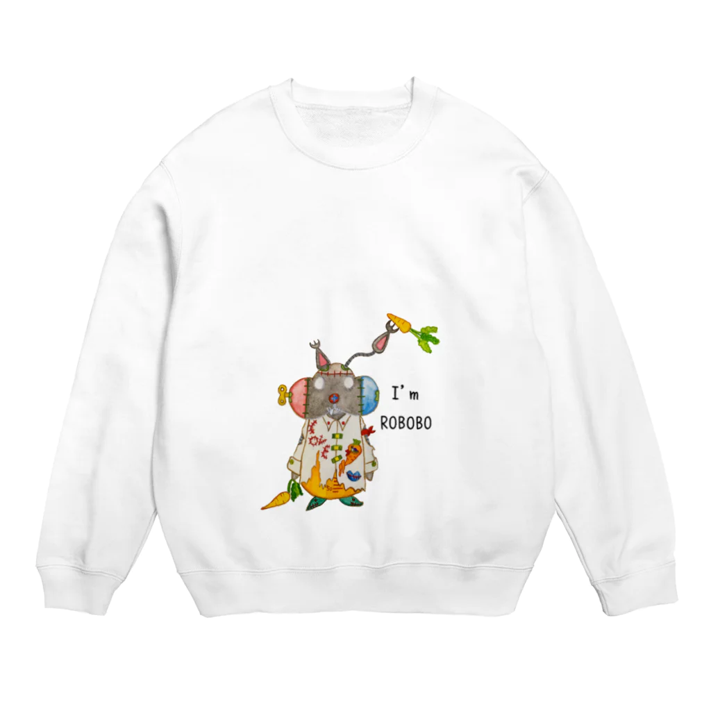 ねこぜや のROBOBO 「まーぶるロボ」ウサギ スチームパンク Crew Neck Sweatshirt