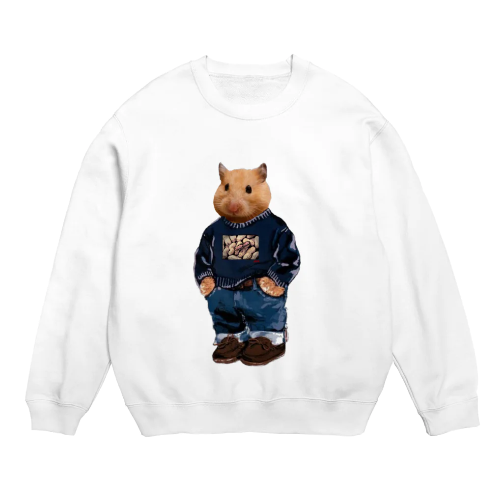 ことぷん の こぜにかせぎのはとふろーれん前面 Crew Neck Sweatshirt