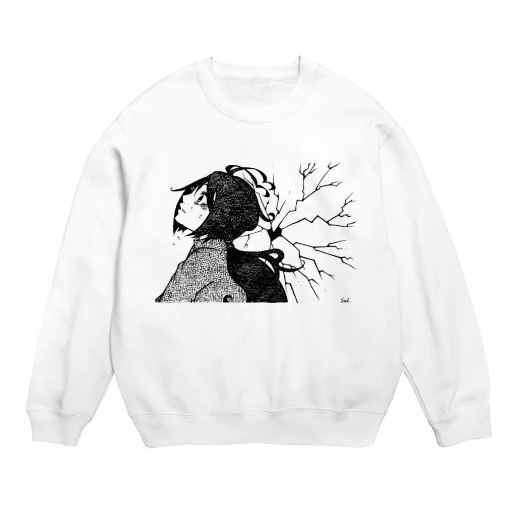 ないとめあ★ほらーはうす！の【感情に敗北】モノクロver. Crew Neck Sweatshirt