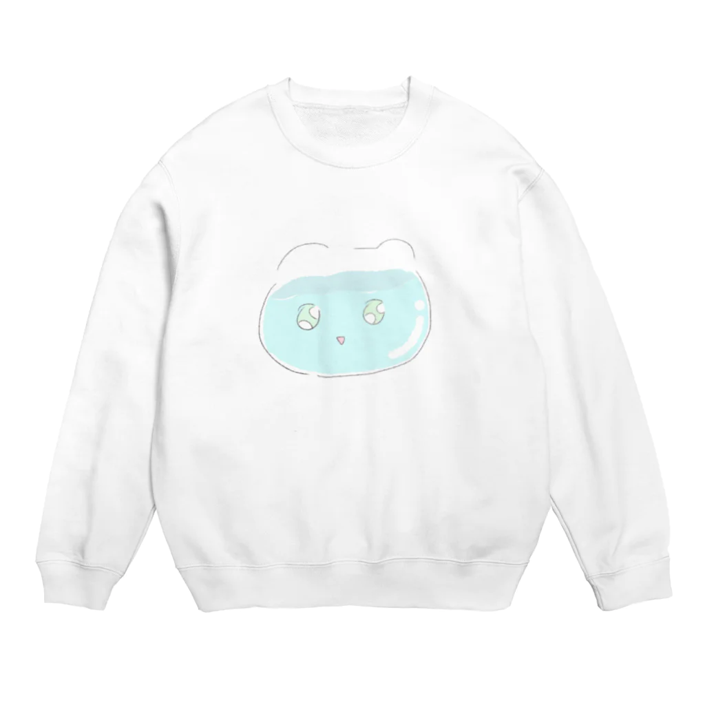 uuUo_oUのたぷたぷもふもふのしろいの Crew Neck Sweatshirt