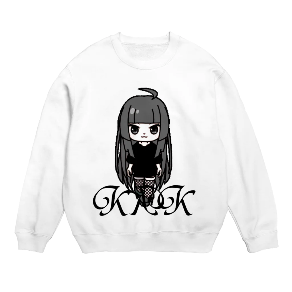 きくこショップのきくこモノクロシリーズ Crew Neck Sweatshirt