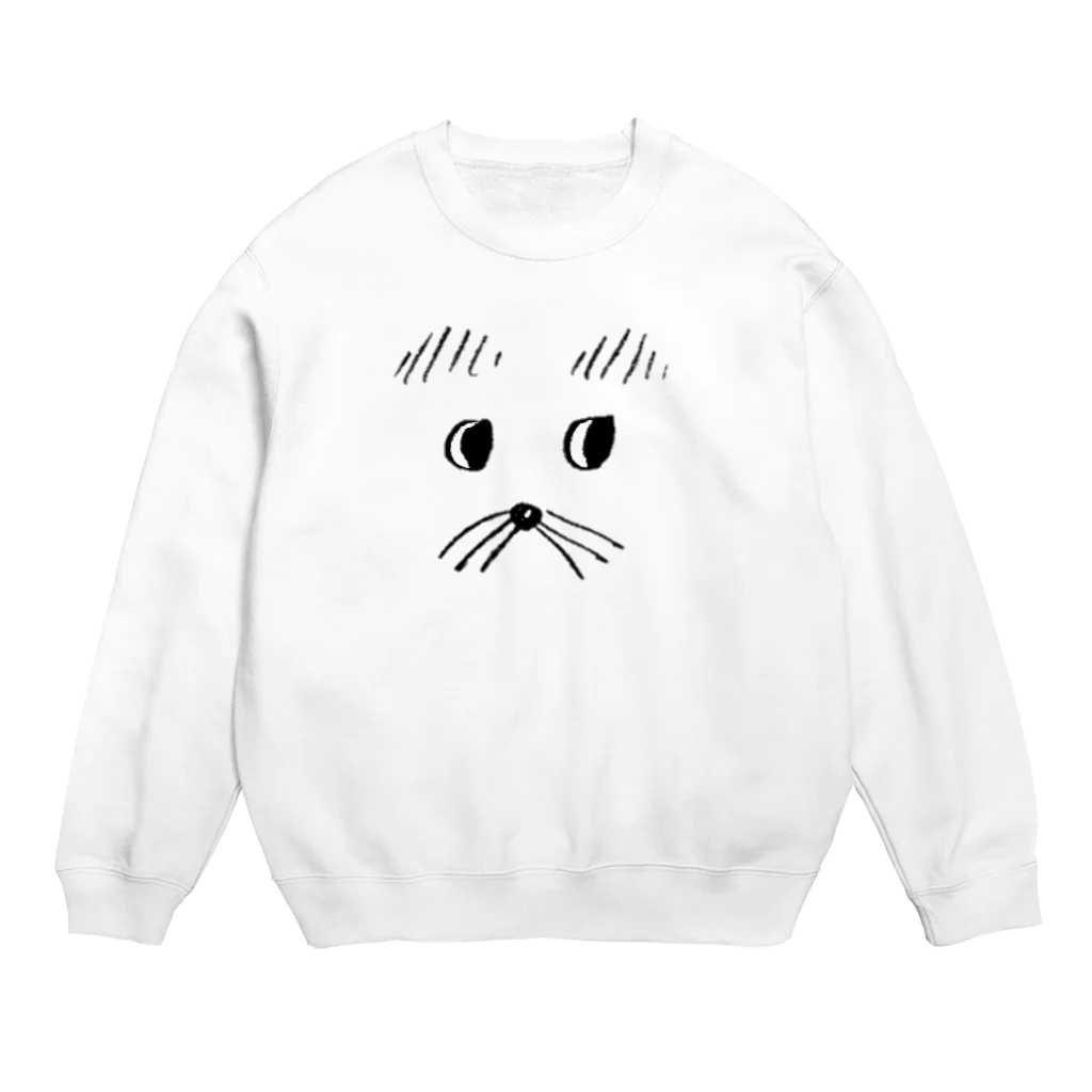 nyota|にょたのねこフェイス2 Crew Neck Sweatshirt