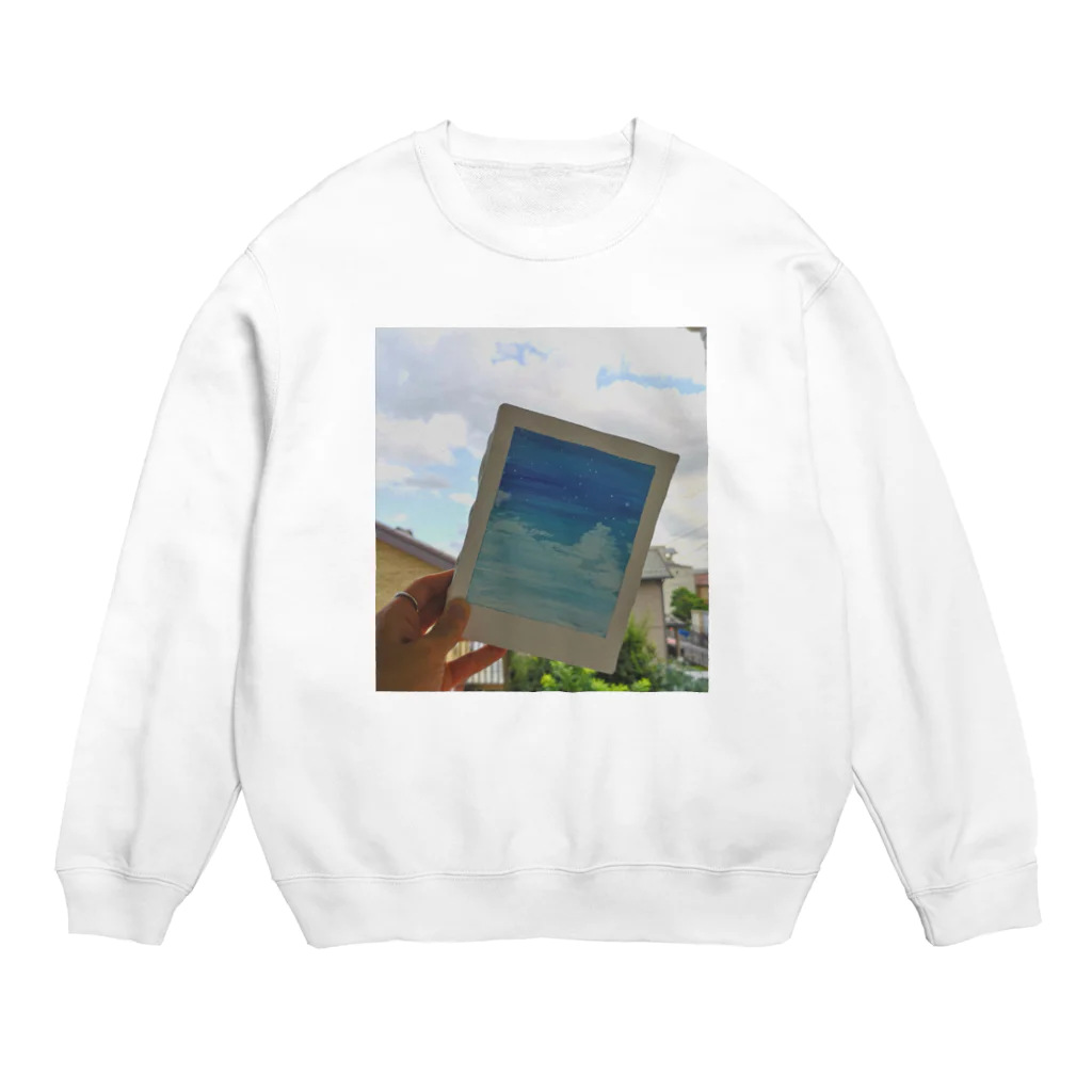 キャンバスアート_ショップの青空と蒼空と Crew Neck Sweatshirt