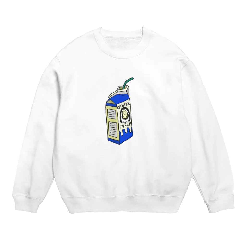 アオツグミのミルク Crew Neck Sweatshirt