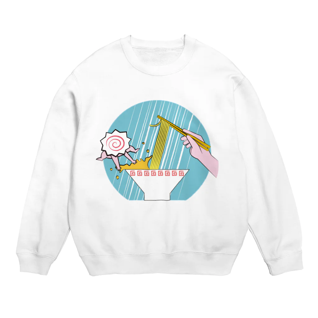 ノートのはじっこのラーメン脱走大作戦 Crew Neck Sweatshirt