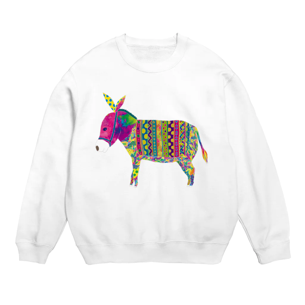 Funaまみむめものロバ Crew Neck Sweatshirt