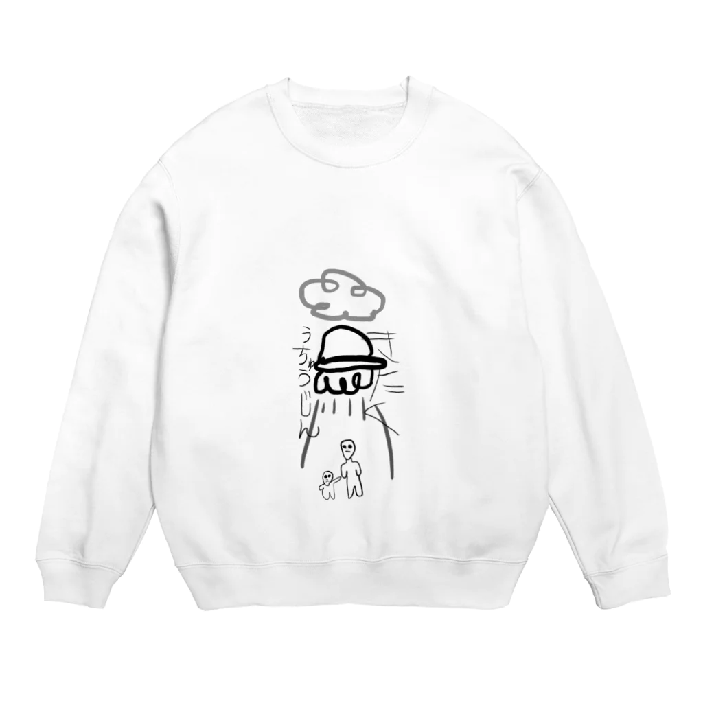 Xo7c6JhXf1kQqpDのうちゅうじん Crew Neck Sweatshirt