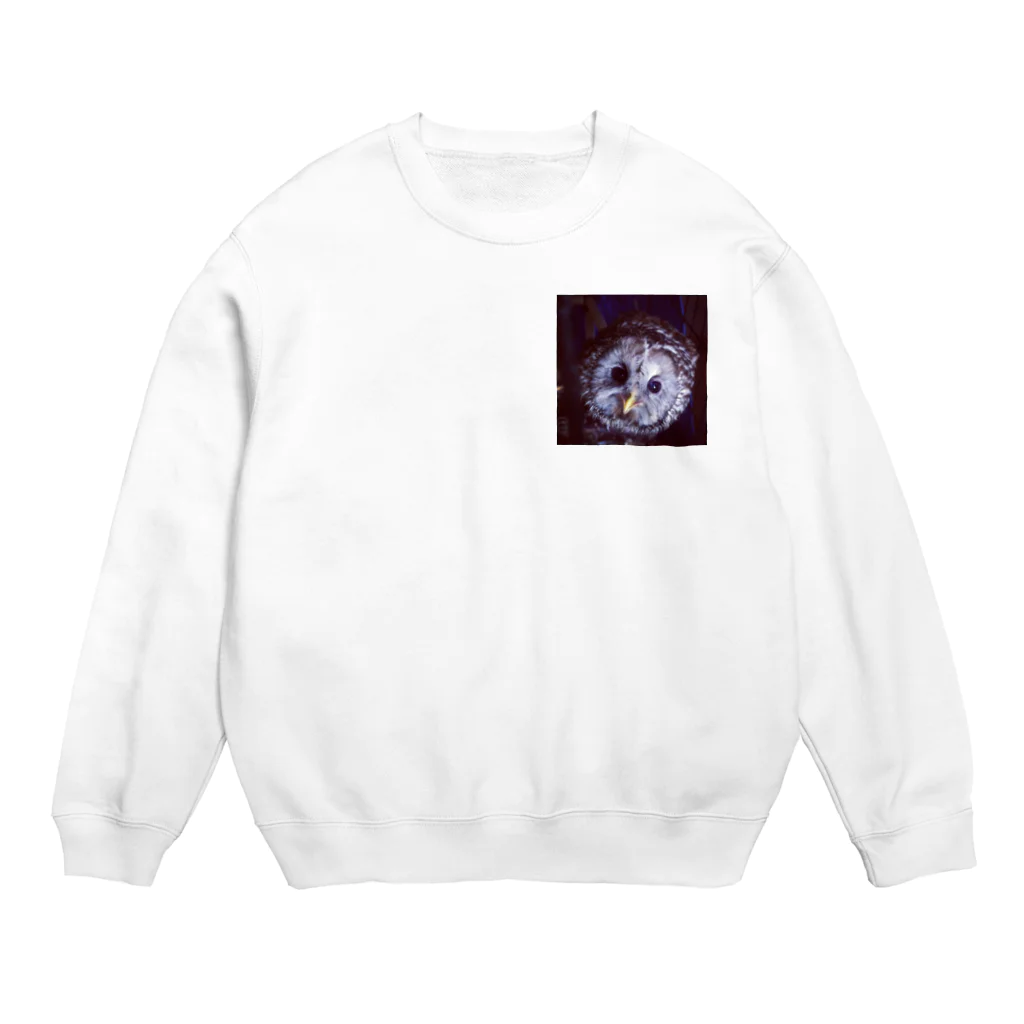 工房もりふくろうのフクロウ Crew Neck Sweatshirt