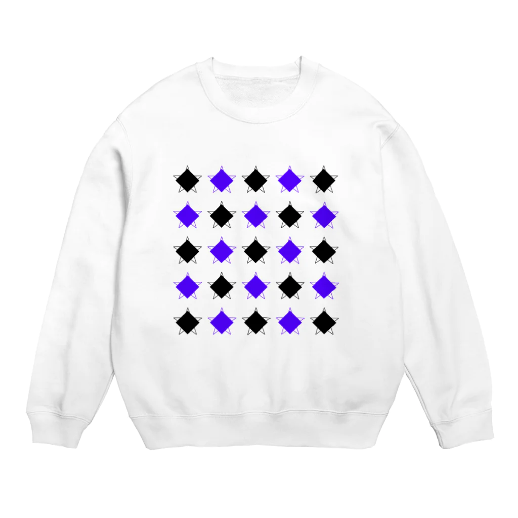 紫屋-vampire-のstar(白背景) Crew Neck Sweatshirt