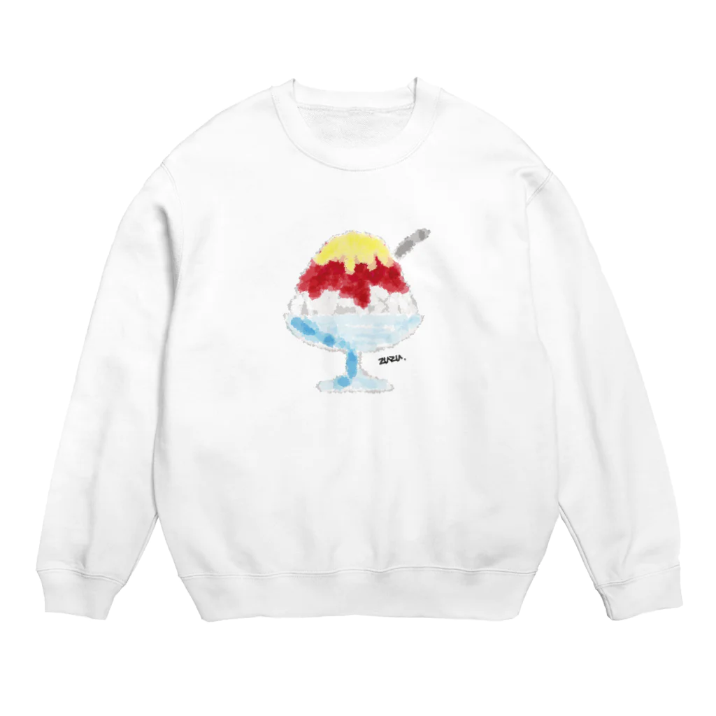 suisuiのいちご練乳かき氷 Crew Neck Sweatshirt