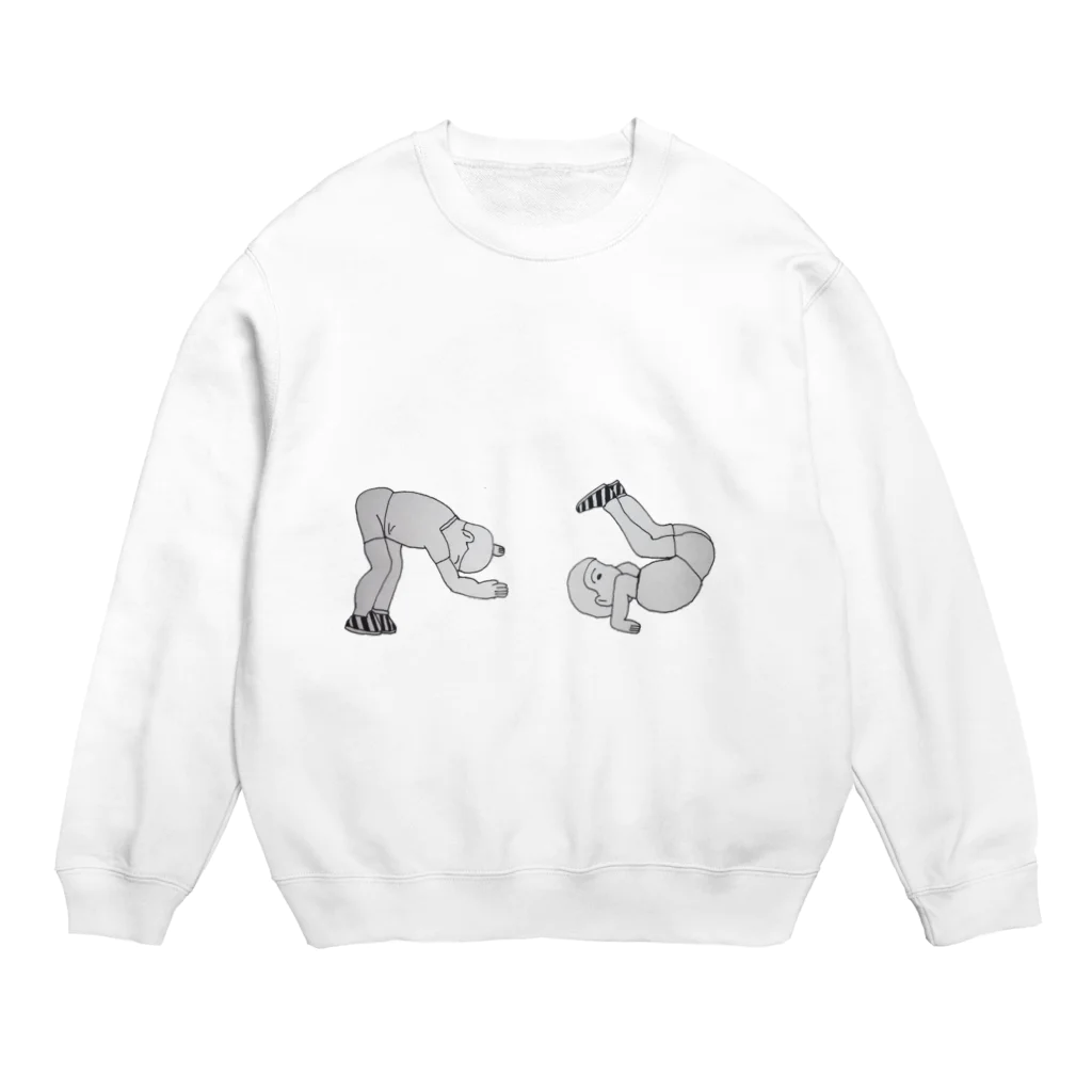 ユニークショップどひゃんご丸の前転しちゃうゼェ！ Crew Neck Sweatshirt