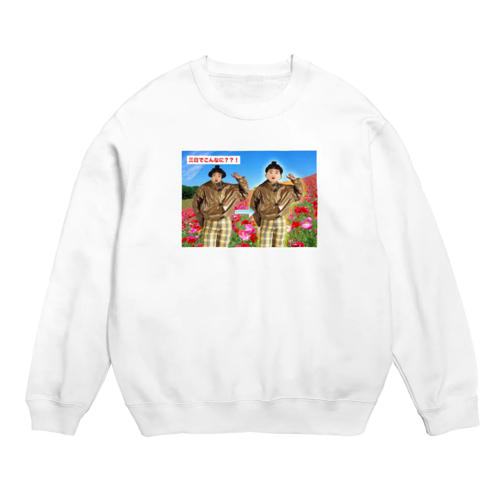 大丈夫丈夫（だいじょうぶ たけお）の三日でこんなに？ Crew Neck Sweatshirt