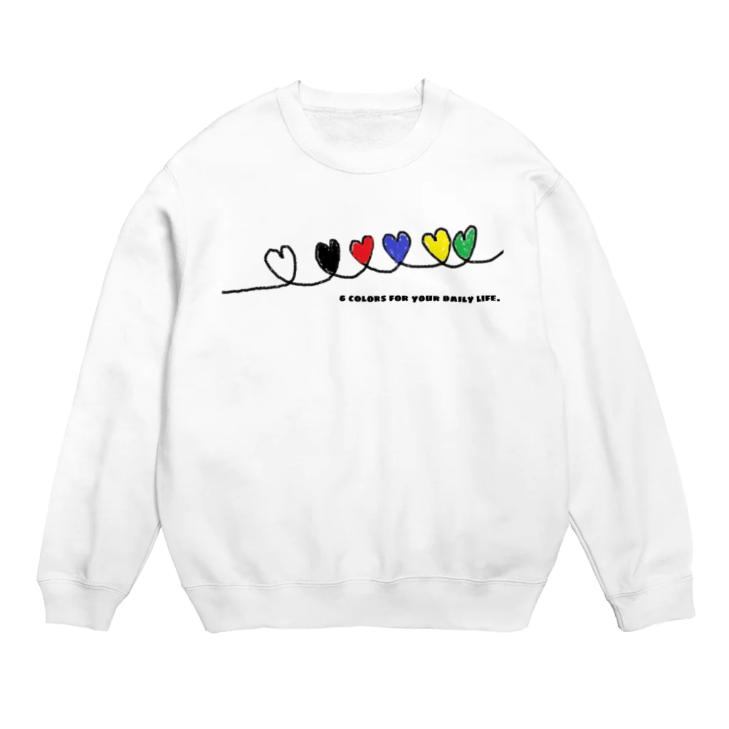 江戸前ボートSUZURI店の艇驚シリーズ⑦　日常に6つの色彩を。 Crew Neck Sweatshirt