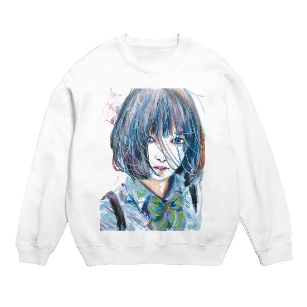 🌼*ﾟがーべらめらん*ﾟ🌼の青い風 Crew Neck Sweatshirt