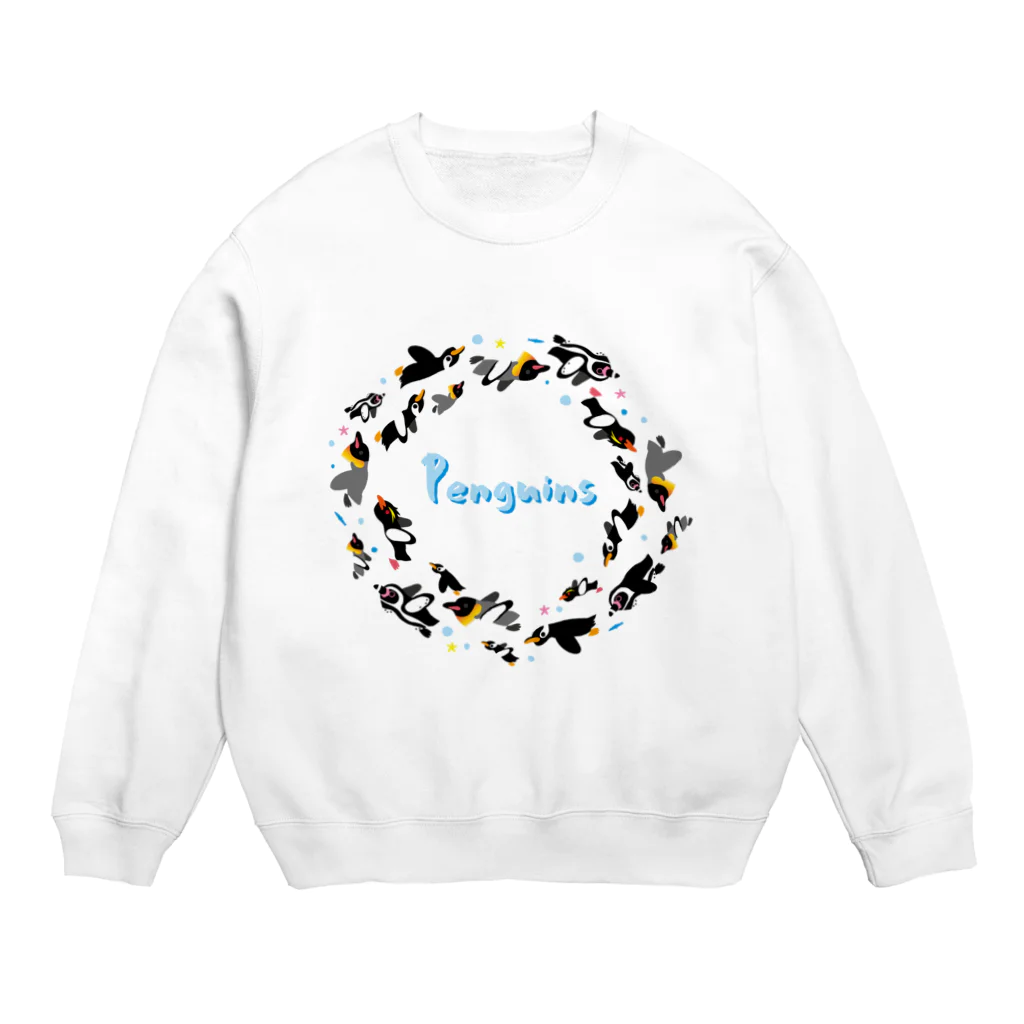 Taskaのペンギン達の輪 Crew Neck Sweatshirt