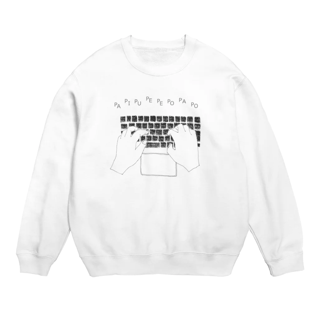 NIKORASU GOのぱぴぷぺぺぽぱぽ Crew Neck Sweatshirt