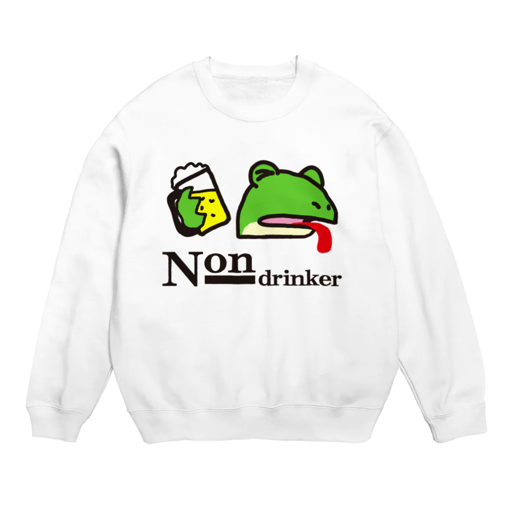 モルTのnon-drinker　カエルゲコ下戸　舌あり Crew Neck Sweatshirt