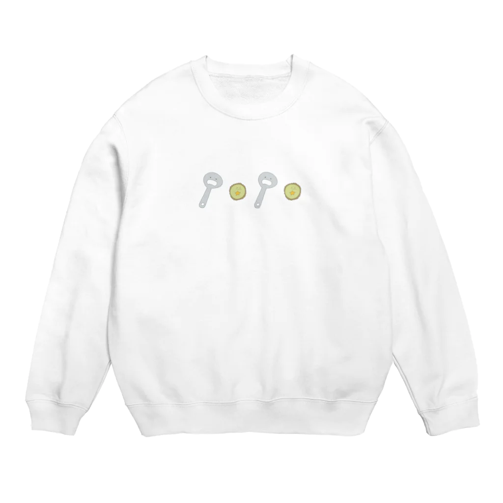 kiriの王冠ちゃんと栓抜きちゃん Crew Neck Sweatshirt