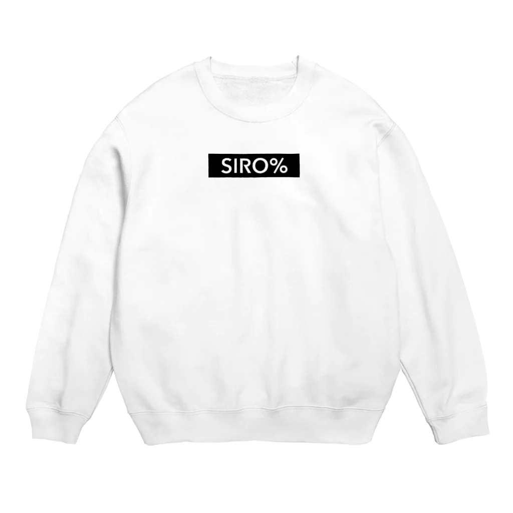 SIRO%(しろぱーせんと)のSIRO% BOX LOGO（Black） Crew Neck Sweatshirt