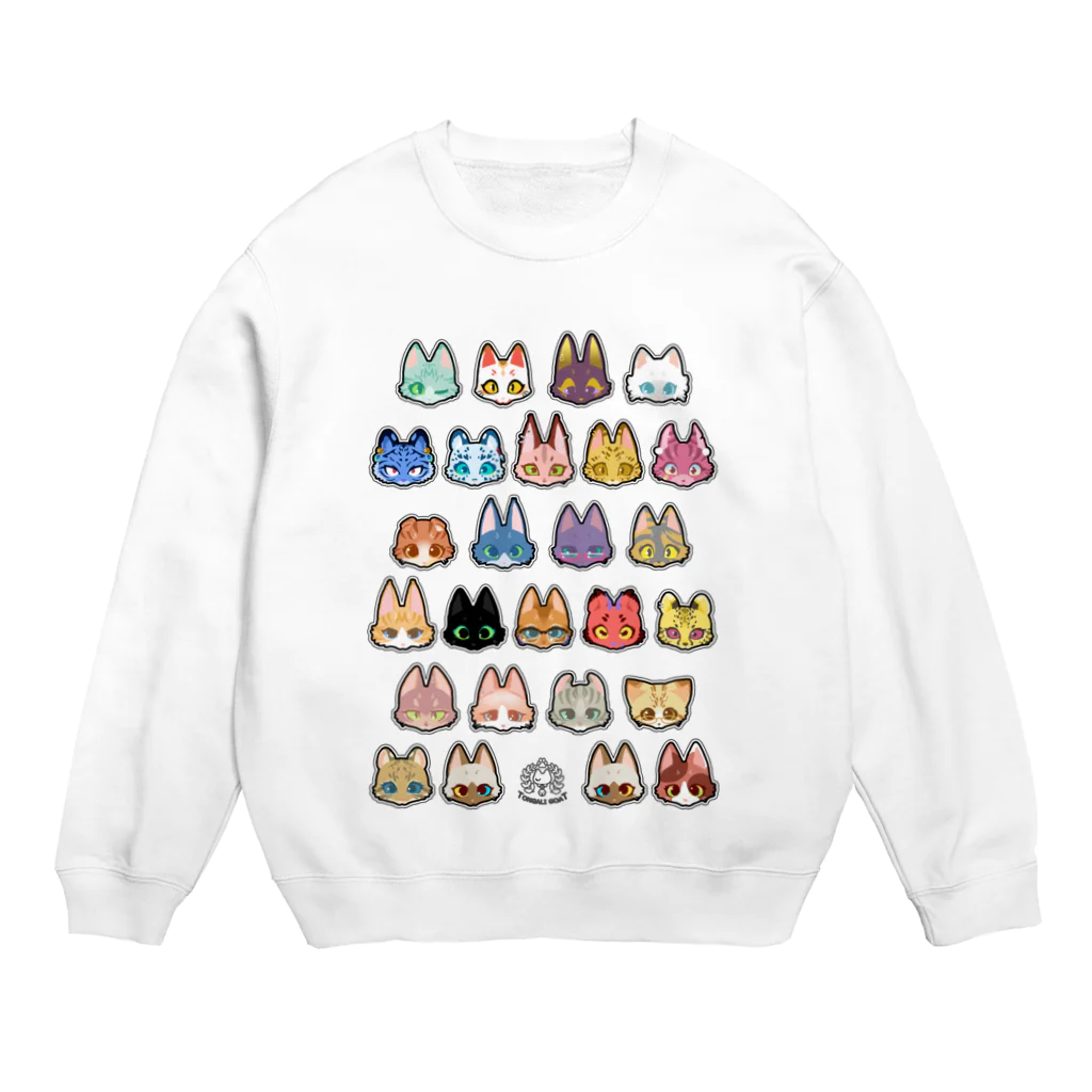 トンガリゴートの猫科JKアニマルver Crew Neck Sweatshirt