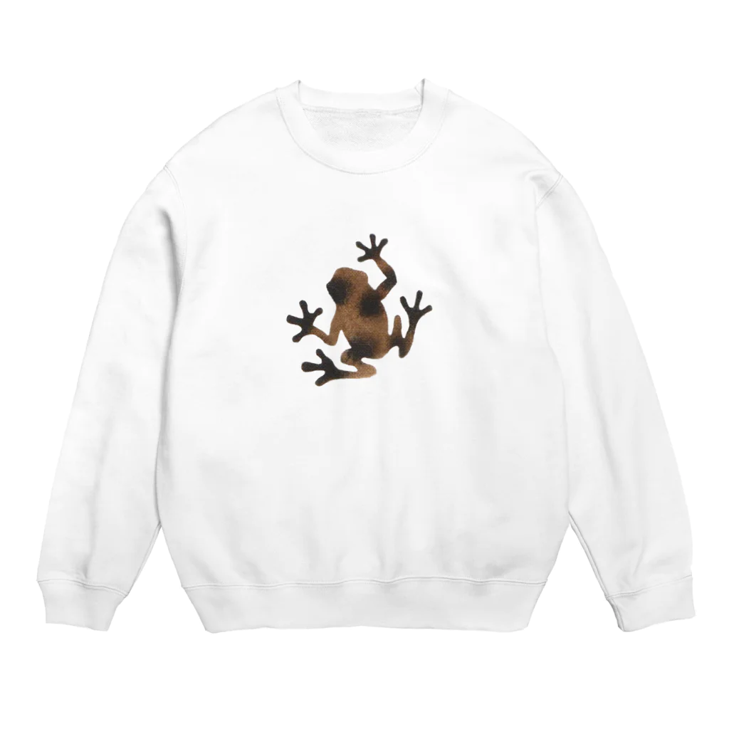 ツバメ堂の茶色いカエル Crew Neck Sweatshirt