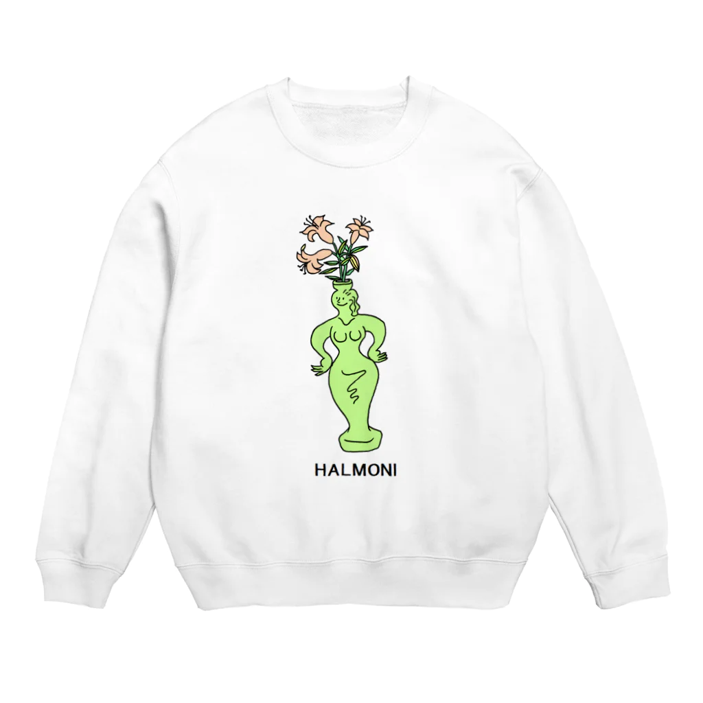 HALMONIのGREEN壺ちゃんトレーナー Crew Neck Sweatshirt