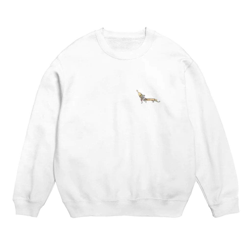 puikkoの琵琶妖怪と琴妖怪（ワンポイント） Crew Neck Sweatshirt