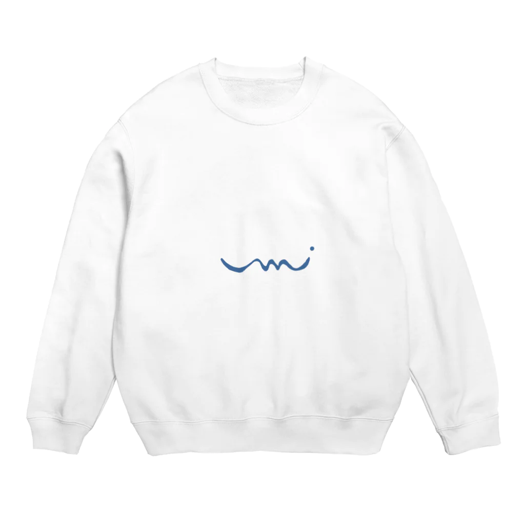 Rey｜れいのUMI青色 Crew Neck Sweatshirt