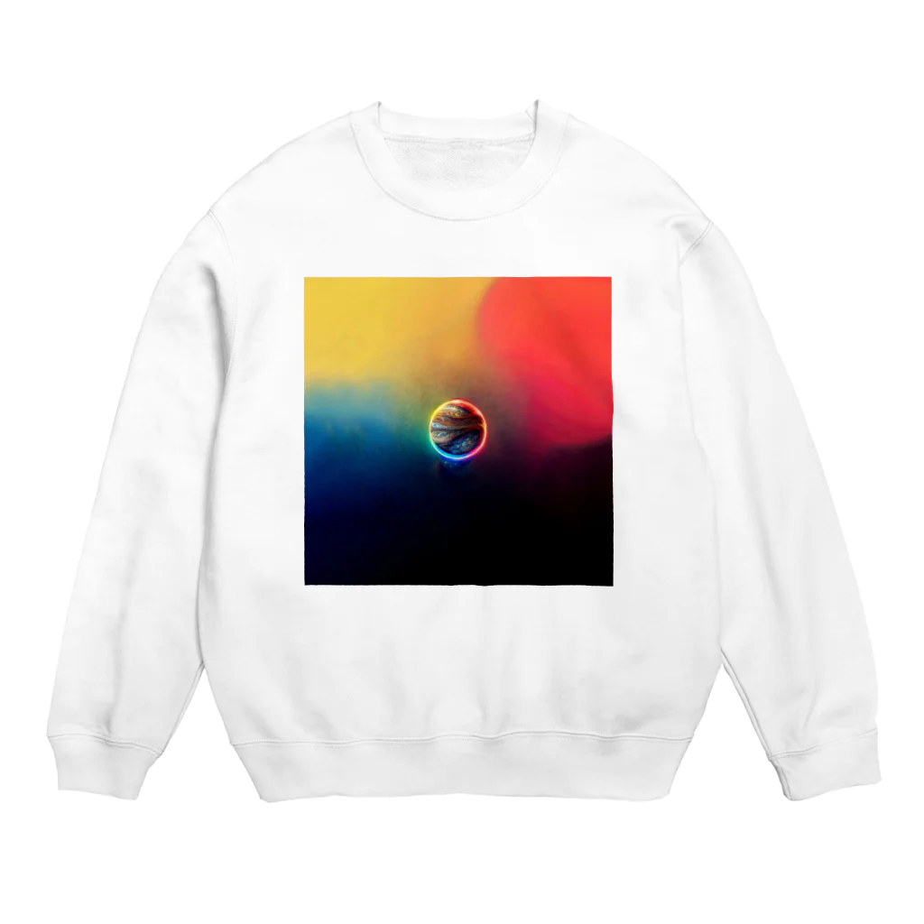 spring_treeのカラフルな無限の宇宙 Crew Neck Sweatshirt