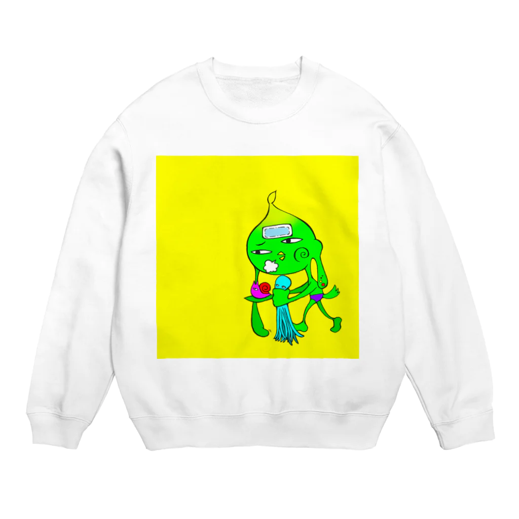 くるみのお店の風邪引き太郎 Crew Neck Sweatshirt