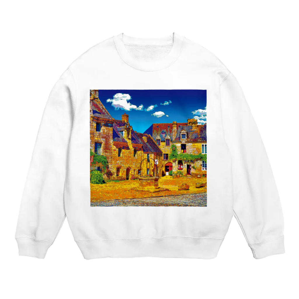 GALLERY misutawoのフランス ロクロナンの街角 Crew Neck Sweatshirt