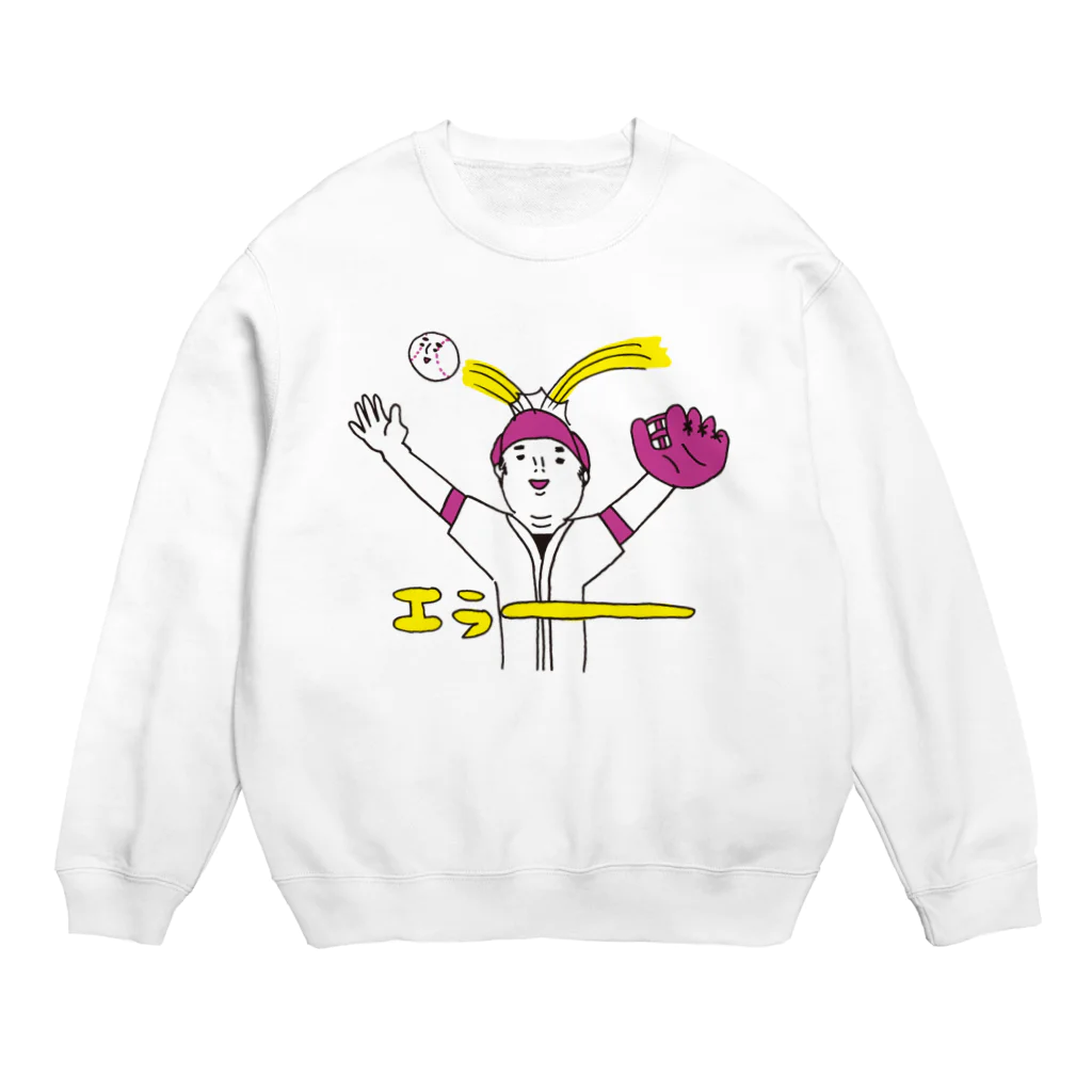 OKAMEの野球シリーズ　エラー Crew Neck Sweatshirt