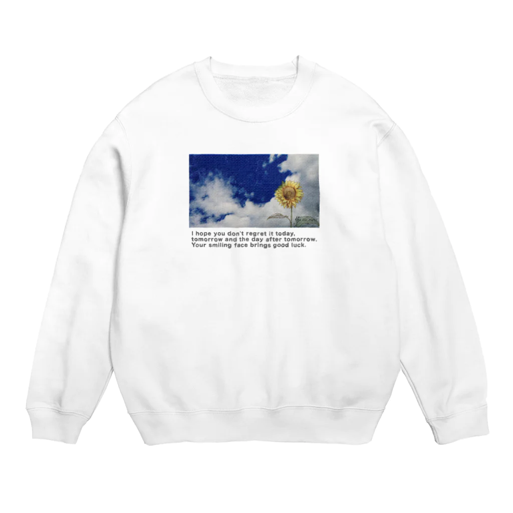 yuu all rightの〝空とひまわり〟向日葵 Crew Neck Sweatshirt