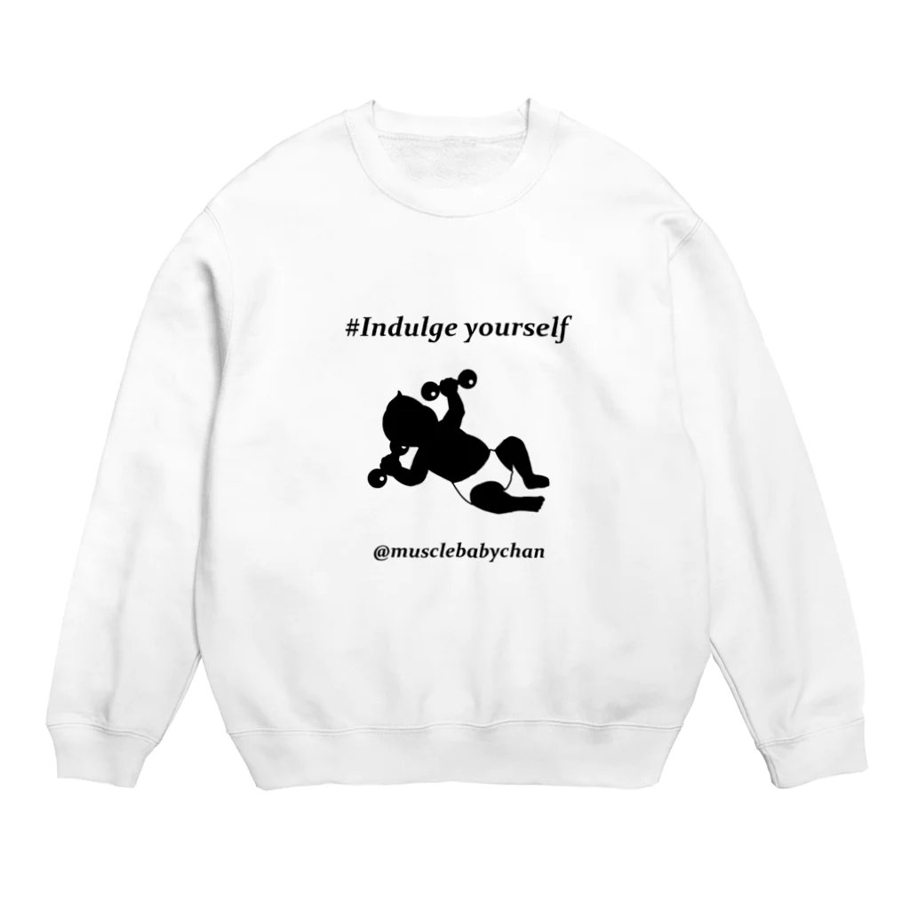 haruyasumiのIndulge yourself by muscle baby Crew Neck Sweatshirt