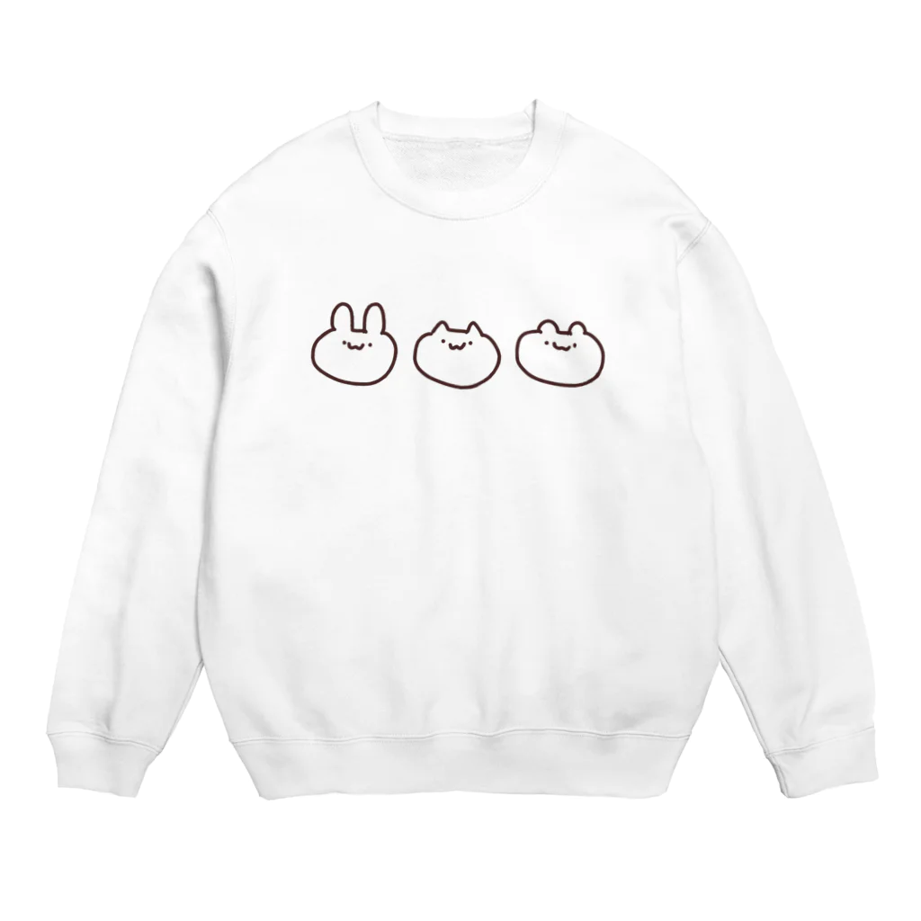 ハッピーストライクSHOP貮號店のうさんくさアニマルズ Crew Neck Sweatshirt