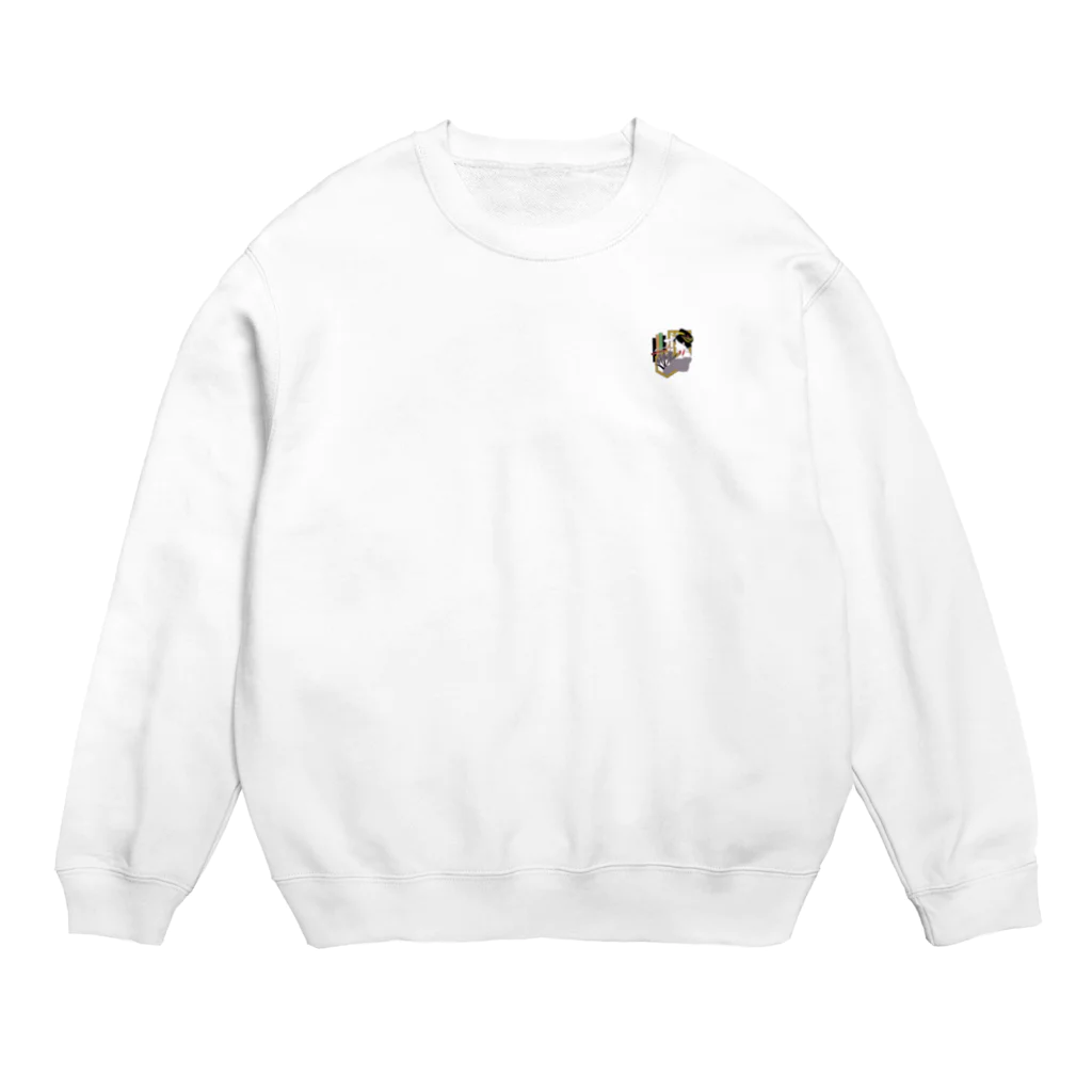 GOODS SHOP【そぞろな小窓】 SUZURI店の[ワンポイント]【寄席】《紫》 Crew Neck Sweatshirt