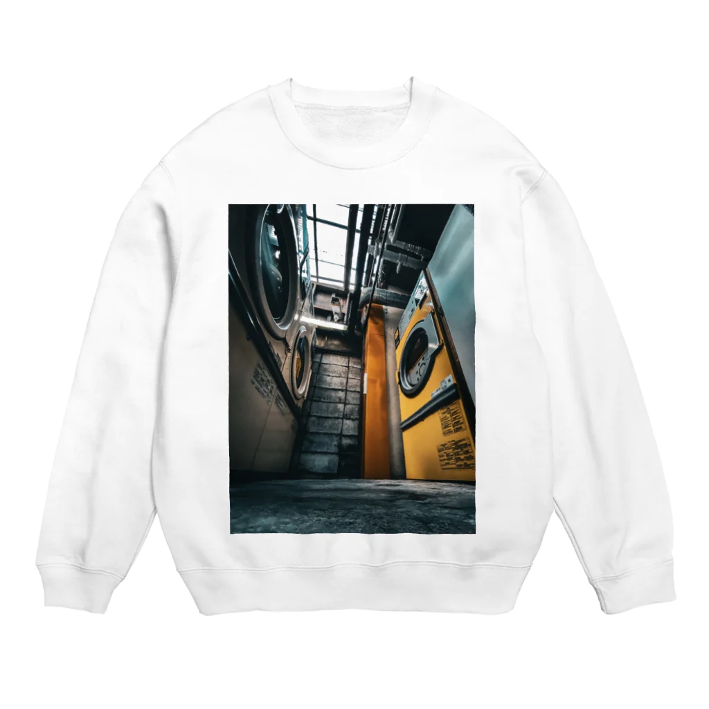 久留米運送の裏路地の洗濯機 Crew Neck Sweatshirt