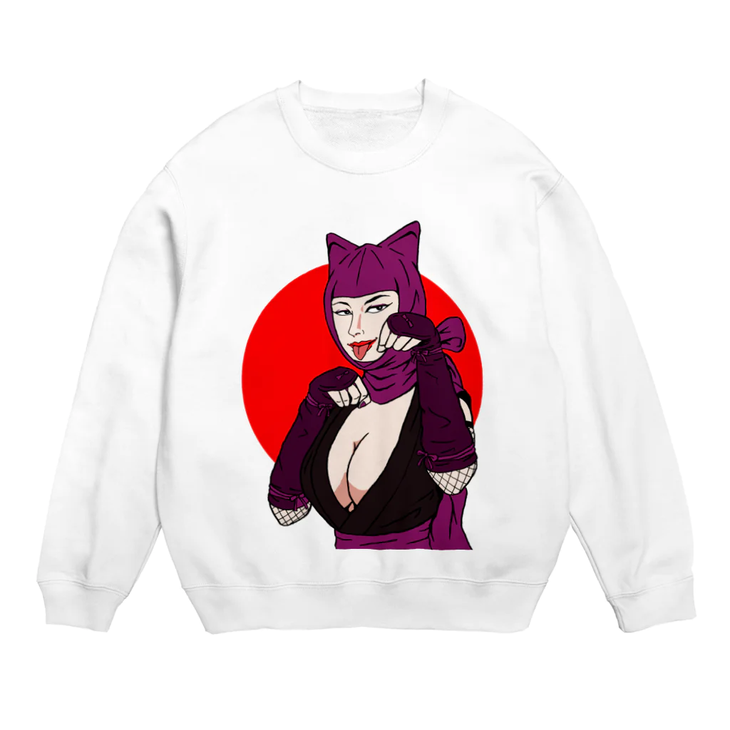 爆弾小僧の怪盗紫頭巾 Crew Neck Sweatshirt