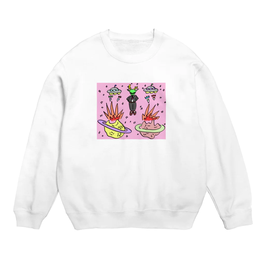 TATSUの最強宇宙人スウェット Crew Neck Sweatshirt