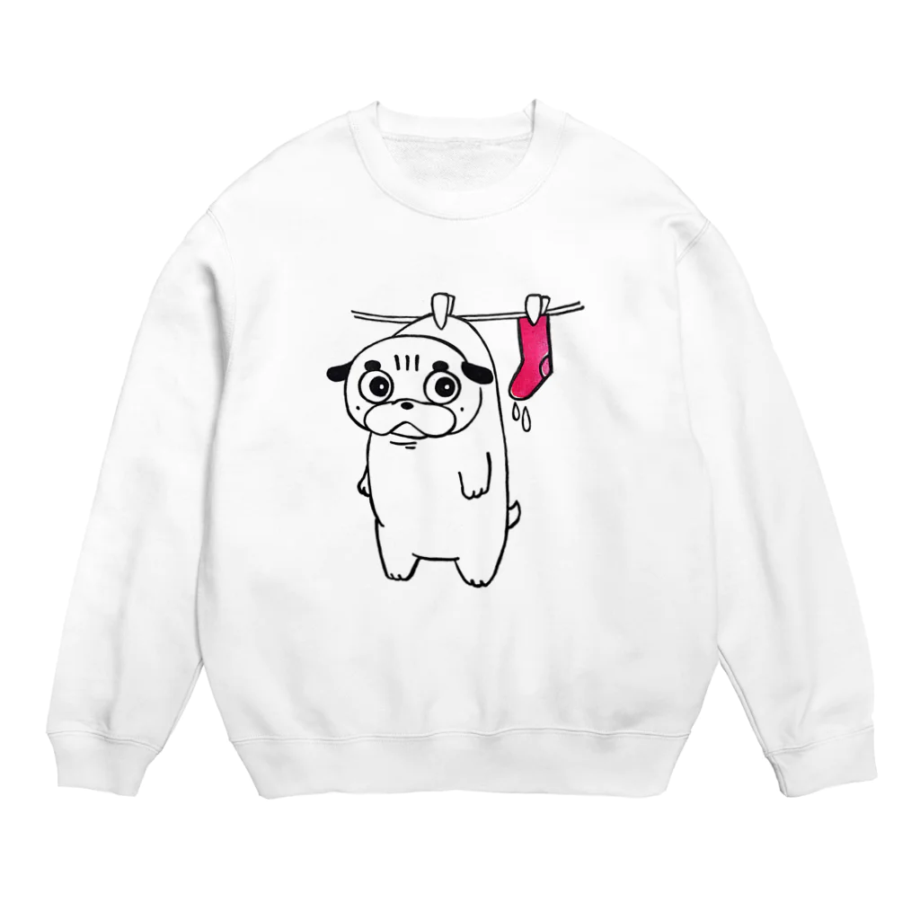 ともたろはんこのお洗濯パグ Crew Neck Sweatshirt