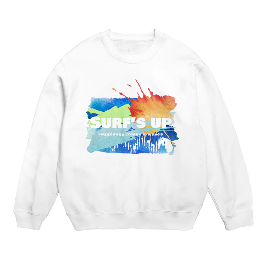 Surf’s up＊オリジナルデザインitemのSurf's up〜良い波がきた・art〜オリジナルデザイン Crew Neck Sweatshirt