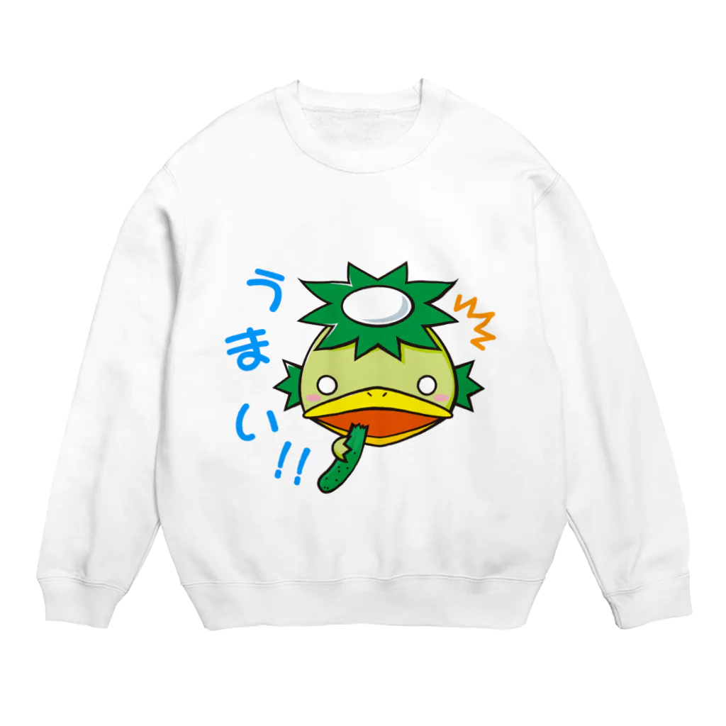 WEBYAの「うまい！！」かっぱ君 Crew Neck Sweatshirt