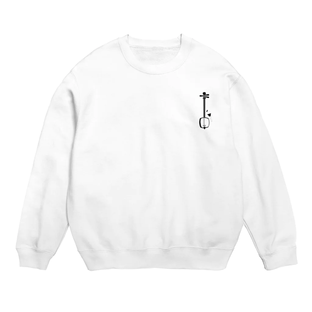 綾錦工房 りこりすの津軽三味線【朧月】 Crew Neck Sweatshirt