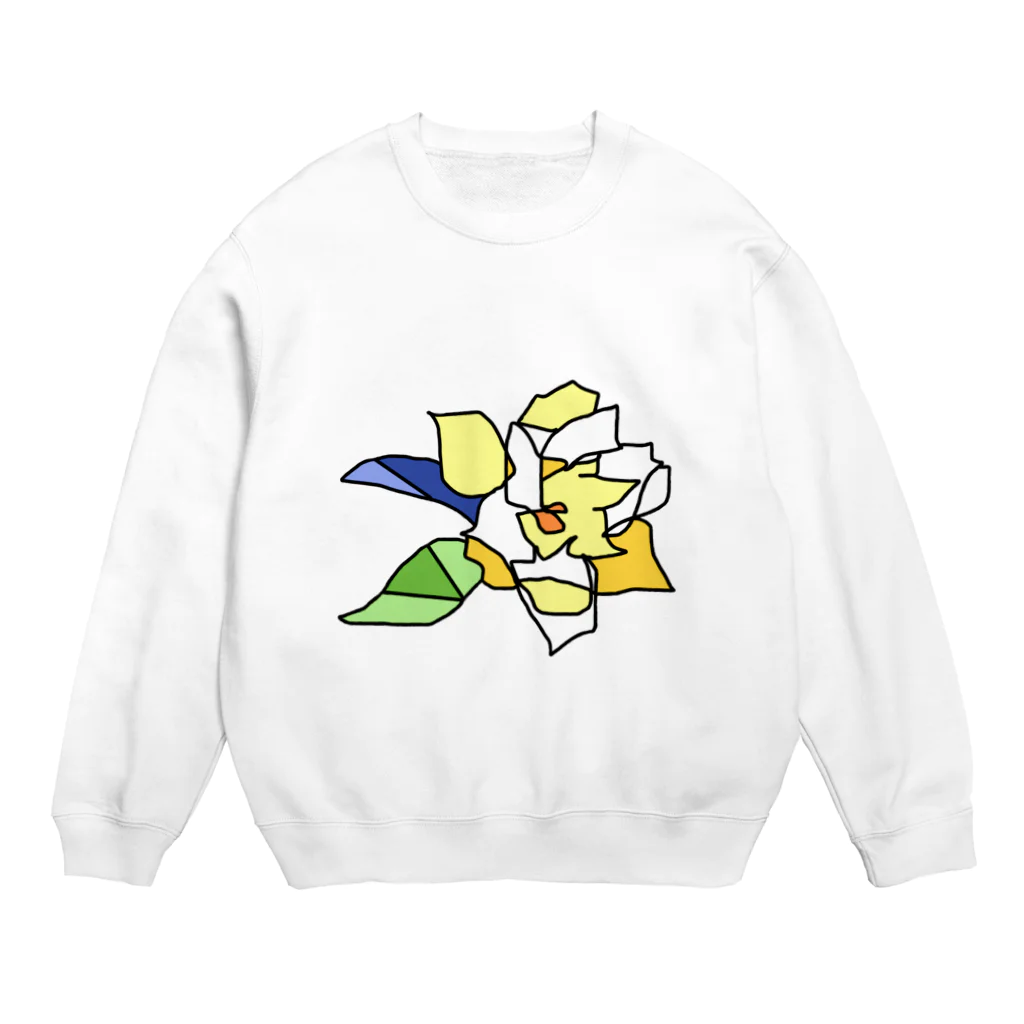 フルツの6/30 誕生花「クチナシ」 Crew Neck Sweatshirt