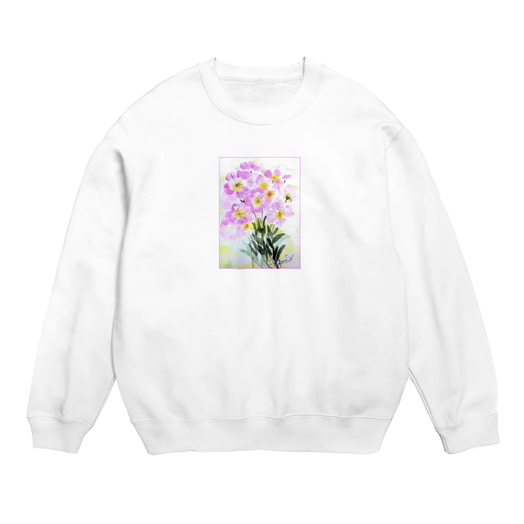 SUZURI.KEY-CHANの昼咲き月見草BF0902 Crew Neck Sweatshirt