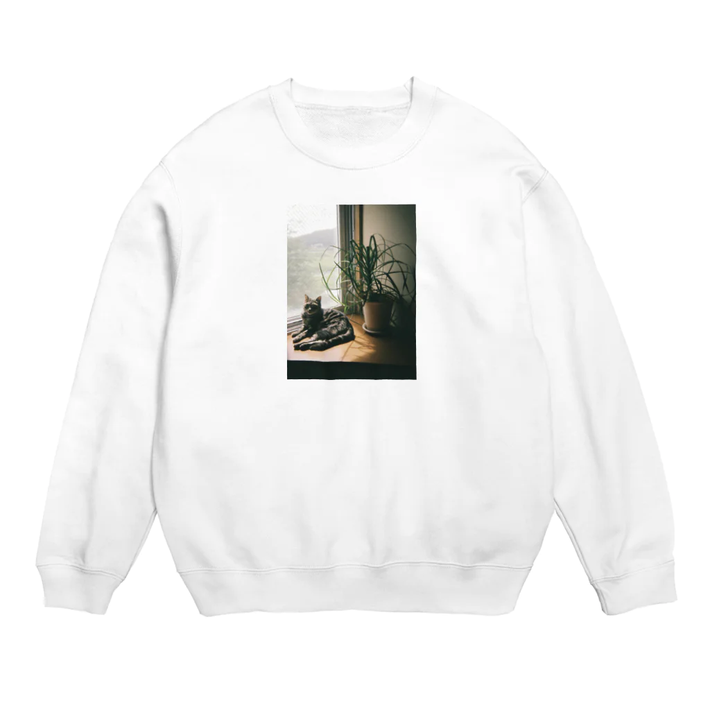 毎日ころりんの猫の写ルンです Crew Neck Sweatshirt