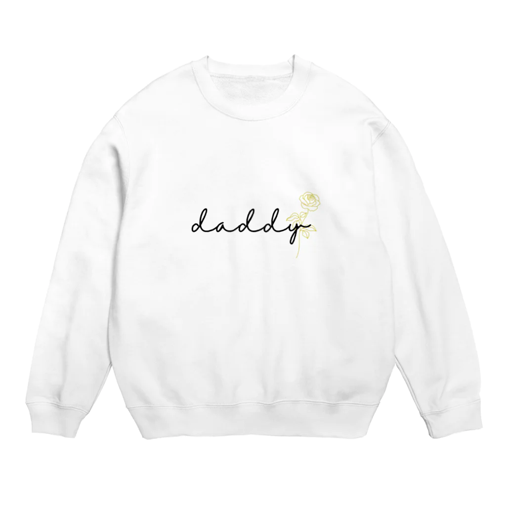 samonshopのdaddy (黄色いバラ) Crew Neck Sweatshirt